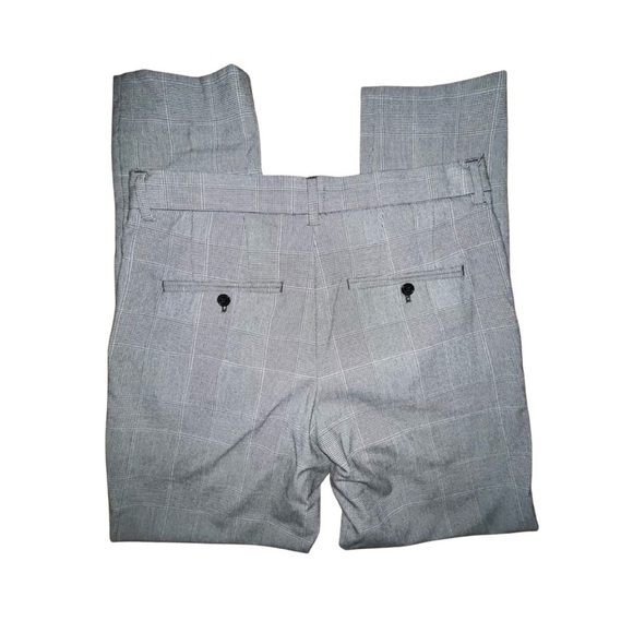 H&M Gray Plaid Slim-Fit Pants, Size 32 – Stylish Wardrobe Essential - Picture 1 of 8